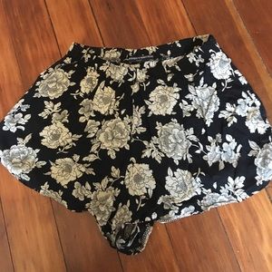 Brandy Melville Black Rose Shorts
